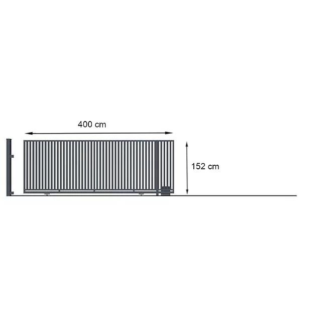 AGAT tolókapu jobbos nélkül 152X400 W01382 hajtással