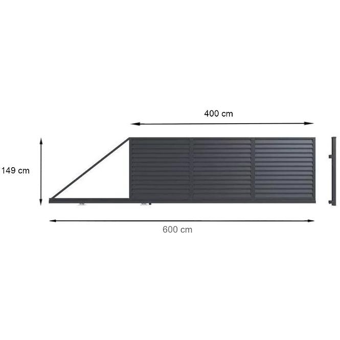 Tolókapu IMPERIAL balos 149X400 W5269