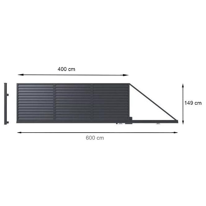 Tolókapu IMPERIAL jobbos 149X400 W5272 hajtással