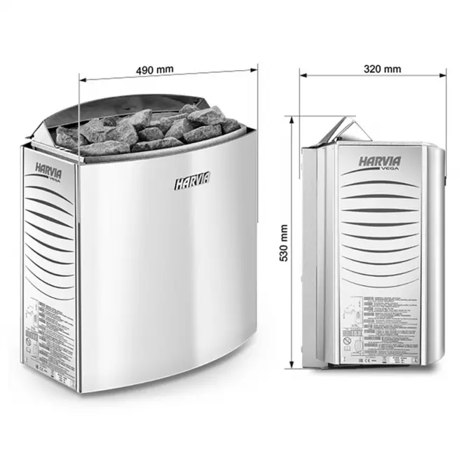 Kemence Harvia 8kW külső vezérlővel,2