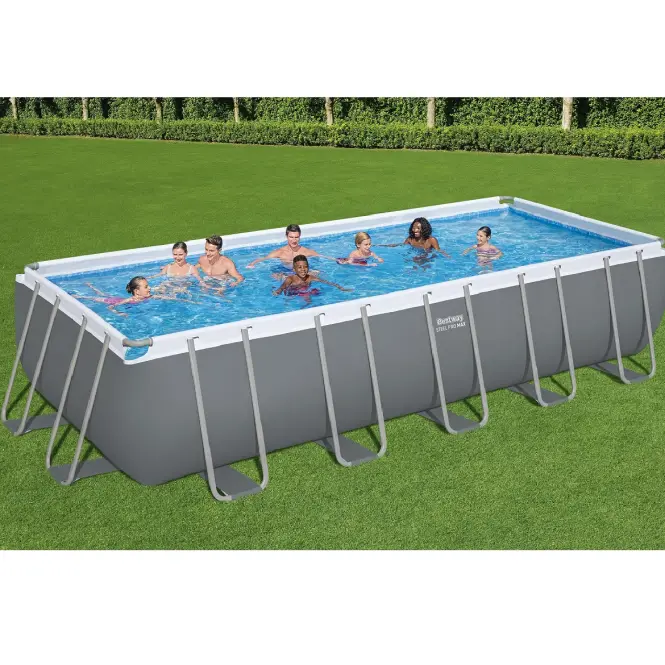 Szögletes medence kerettel és kiegészítőkkel 6.40x2.74x1.32m 5612b,2