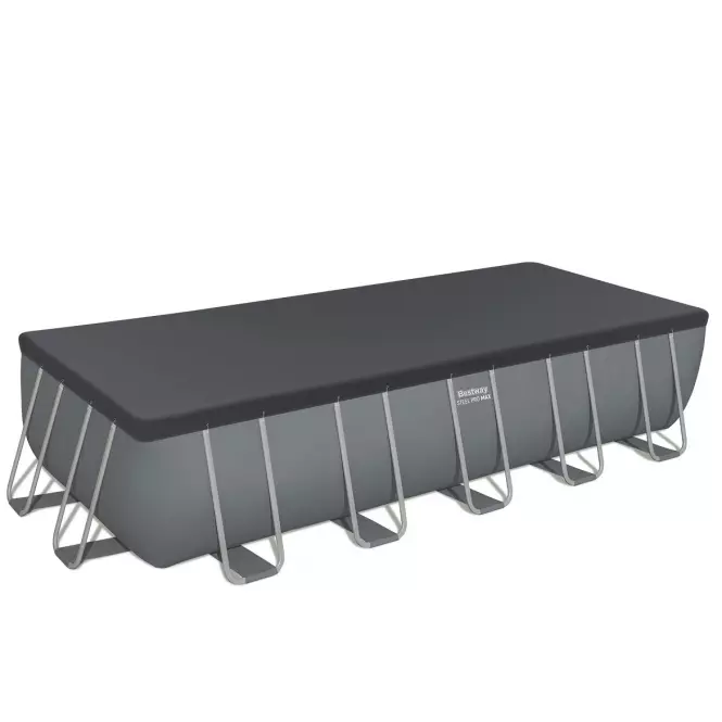 Szögletes medence kerettel és kiegészítőkkel 6.40x2.74x1.32m 5612b