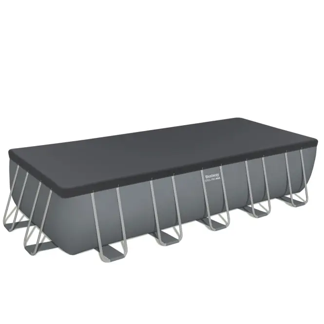 Szögletes medence kerettel és kiegészítőkkel 6.40x2.74x1.32m 5612b,5