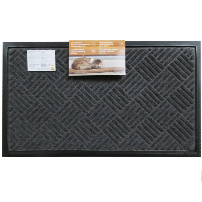 Lábtörlő dombornyomott Anthracite Premium 45x75,2