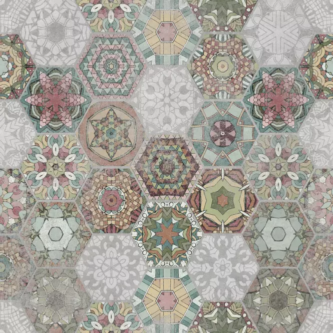 Csempe Gres Patchwork Hexagon Colour 60/60
