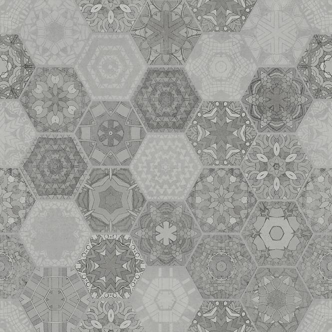 Csempe Gres Patchwork Hexagon Grey 60/60