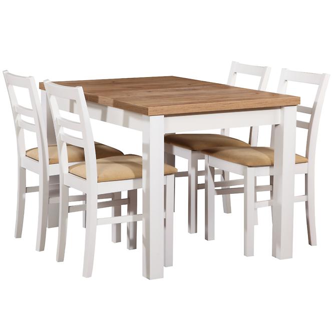 Asztal ST30 120X80 wotan tölgy/fehér