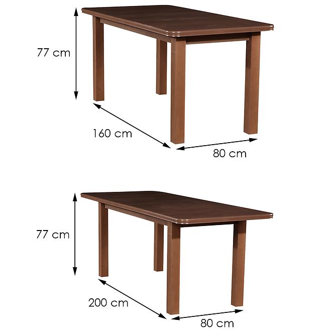Asztal ST11 160X80+40 tölgy lefkas