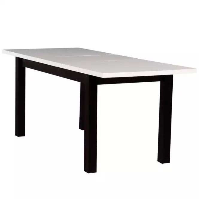 Asztal ST28 140X80+40 fehér/fekete