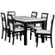 Asztal ST28 140X80+40 fehér/fekete,4