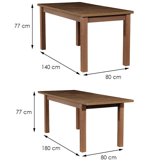 Asztal ST28 140+40X80 tölgy lancelot