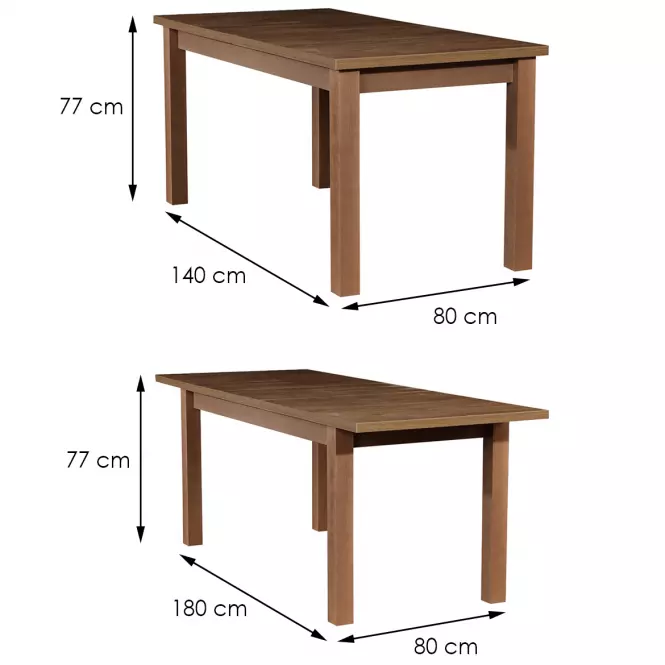 Asztal ST28 140+40X80 tölgy lancelot,3