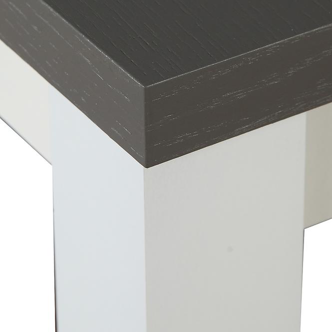 Asztal ST30 120X80 L fehér/grafit