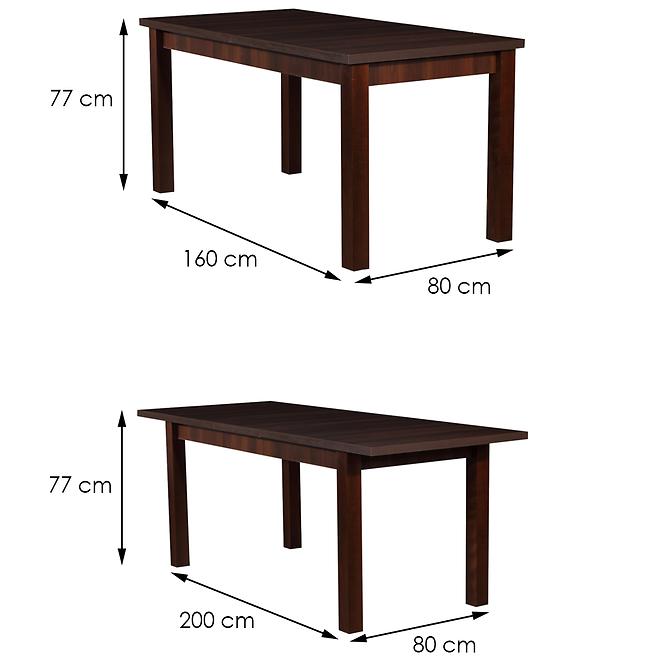 Asztal ST28 160X80+40 L dió