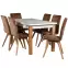 Asztal ST28 140X80+40 fehér/bükkfa,4