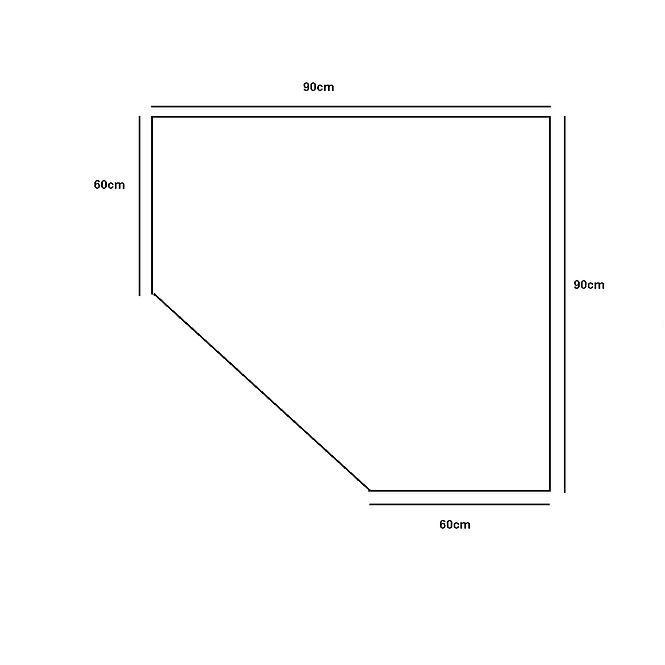 Konyhai munkalap sarok 90r/38mm light porterhouse oak