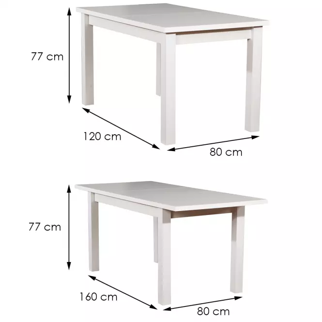 Étkező készlet Odys 1+4 st28 120x80+40 +W107 fehér