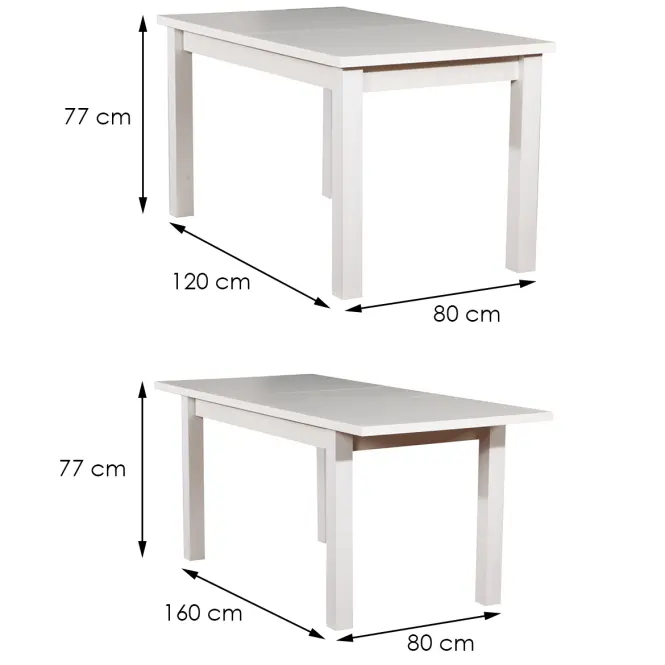 Étkező készlet Odys 1+4 st28 120x80+40 +W107 fehér,6