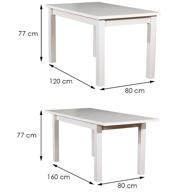 Étkező készlet Odys 1+4 st28 120x80+40 +W107 fehér,6