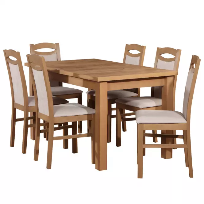 Étkező készlet Idalia 1+6 st28 140x80+40 +W120 wotan