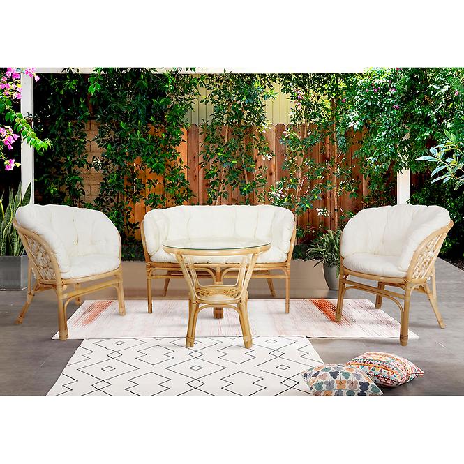 Rattan szett Tropicana natural/bézs