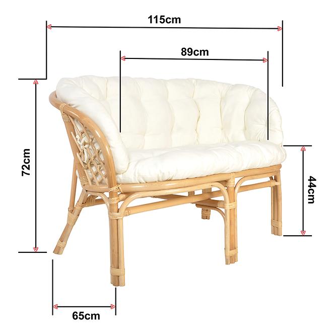 Rattan szett Tropicana natural/bézs