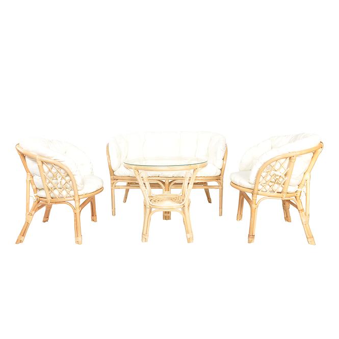 Rattan szett Tropicana natural/bézs