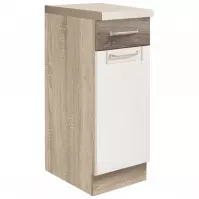Konyhaszekrény Econo 1d Sonoma/Biały/San Remo