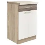 Konyhaszekrény Econo 3d Sonoma/fehér/San Remo