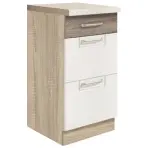 Konyhaszekrény Econo 8d Sonoma/fehér/San Remo