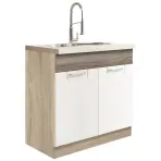 Konyhaszekrény Econo 12d Sonoma/fehér/San Remo