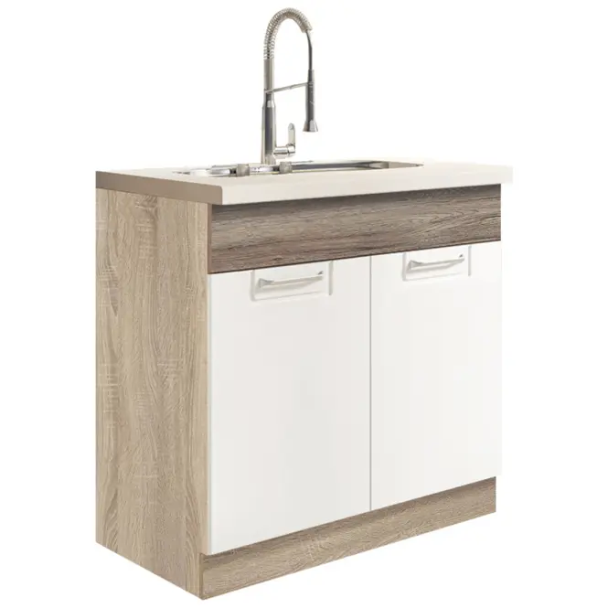 Konyhaszekrény Econo 12d Sonoma/fehér/San Remo