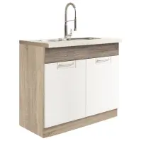 Konyhaszekrény Econo 13d Sonoma/fehér/San Remo