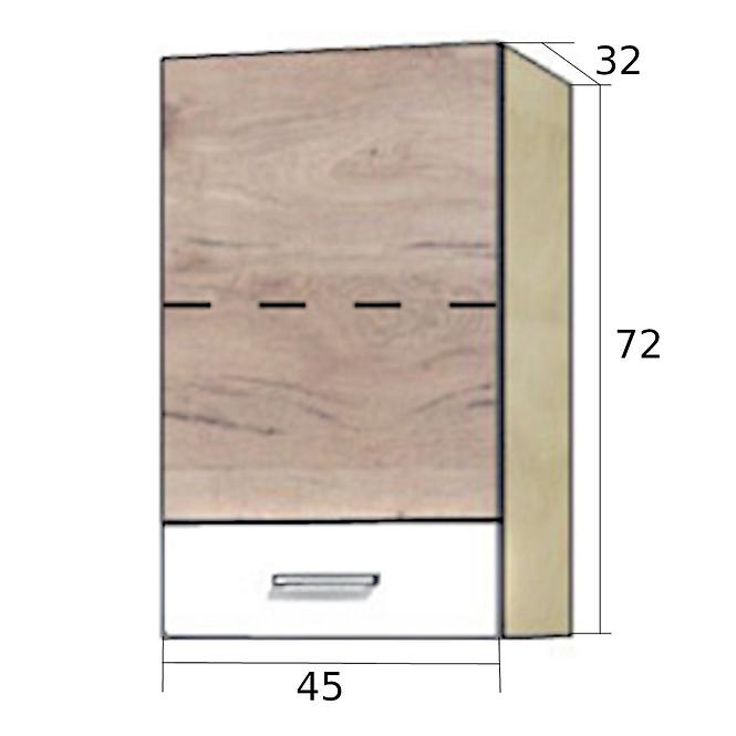 Konyhaszekrény Econo 32G Sonoma/Fehér/San Remo,2
