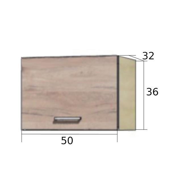 Konyhaszekrény Econo 35G Sonoma/Fehér/San Remo