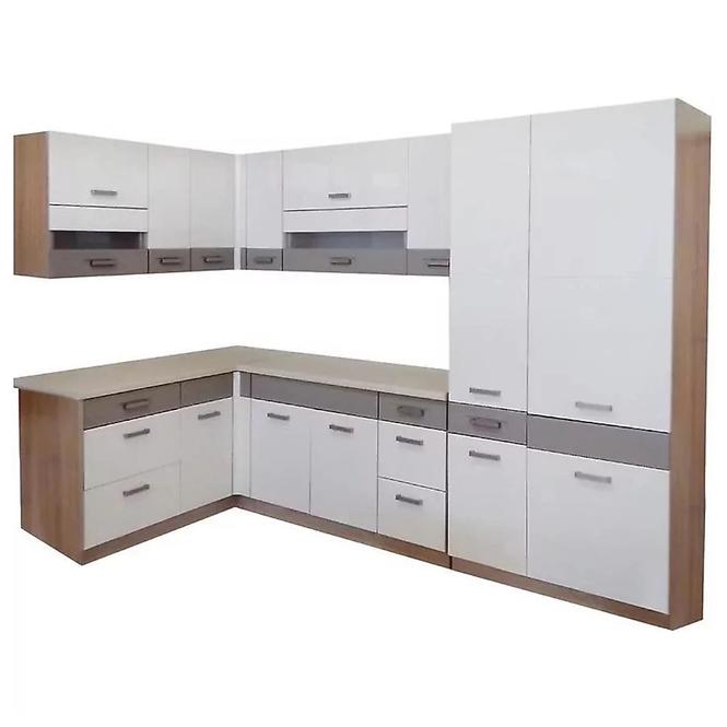 Konyhaszekrény Global  32G Sonoma/Fehér/szürke