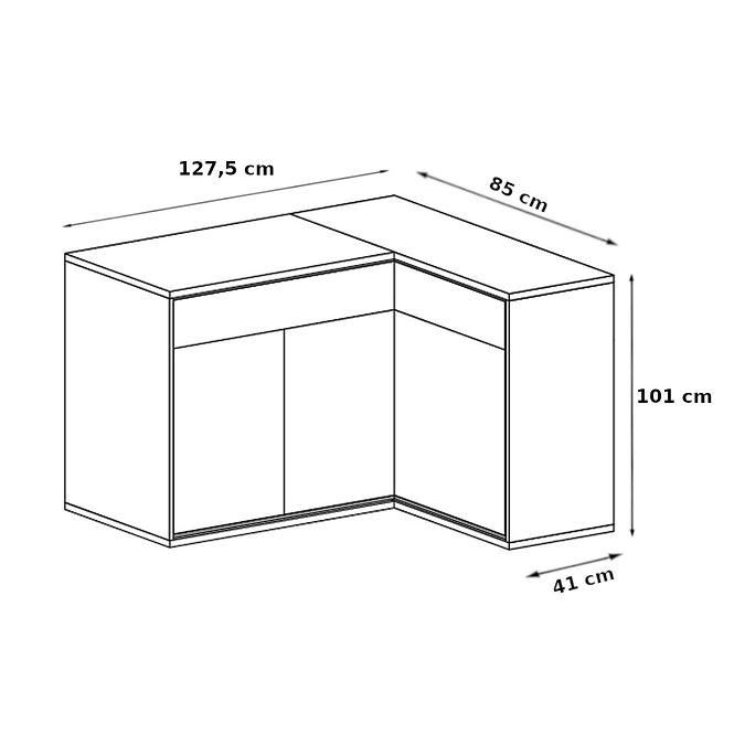 Komód tábla M15 Mediolan Natural Hikora