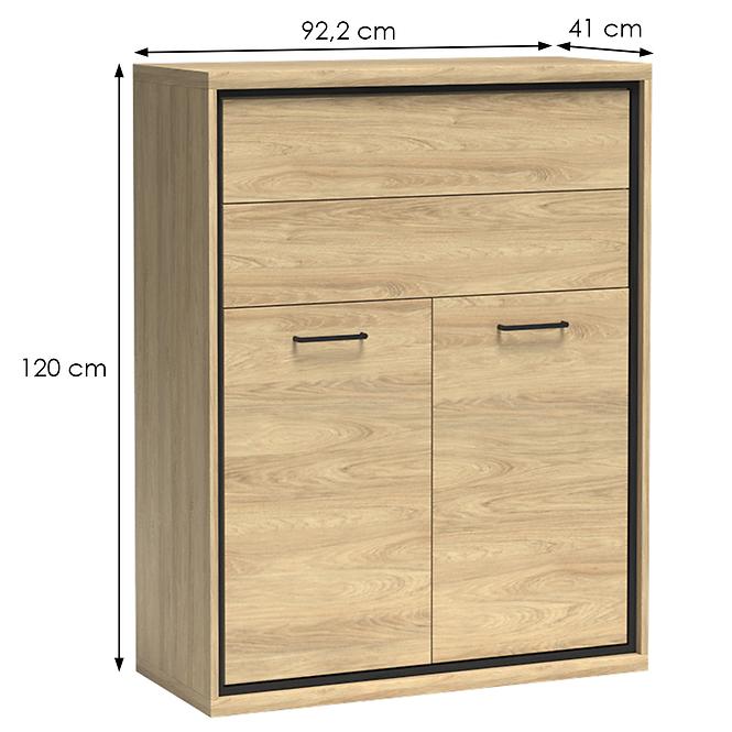 Komód M6 Mediolan Natural Hikora,2
