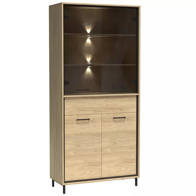 Vitrin M3 Mediolan Natural Hikora,5