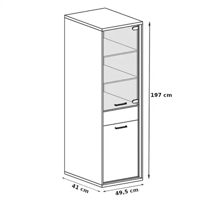 Vitrin M4 Mediolan Natural Hikora,6