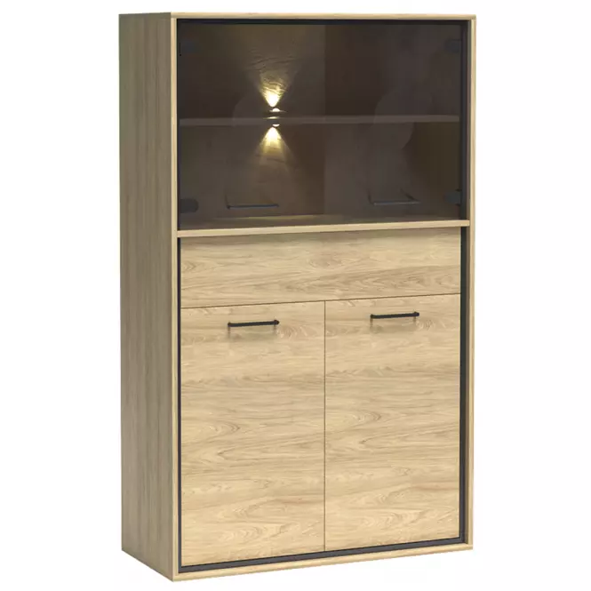 Vitrin M5 Mediolan Natural Hikora