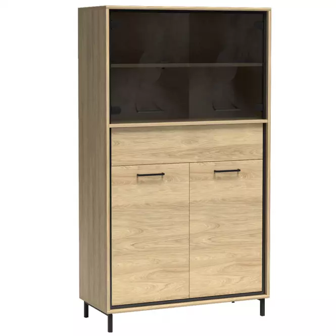 Vitrin M5 Mediolan Natural Hikora,4