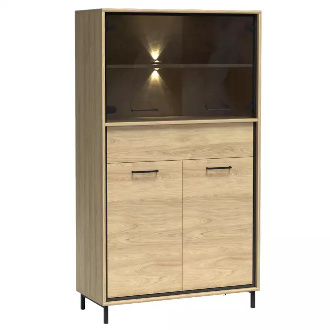 Vitrin M5 Mediolan Natural Hikora,5