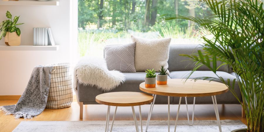 Hálószoba a scandi boho stílusában